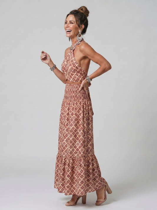 Abito Midi Stonecut Geometrico