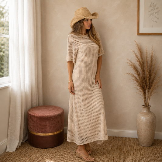 Abito Midi Lacewind in Crochet