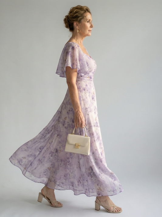 Abito Midi Flutterfield a Fiori