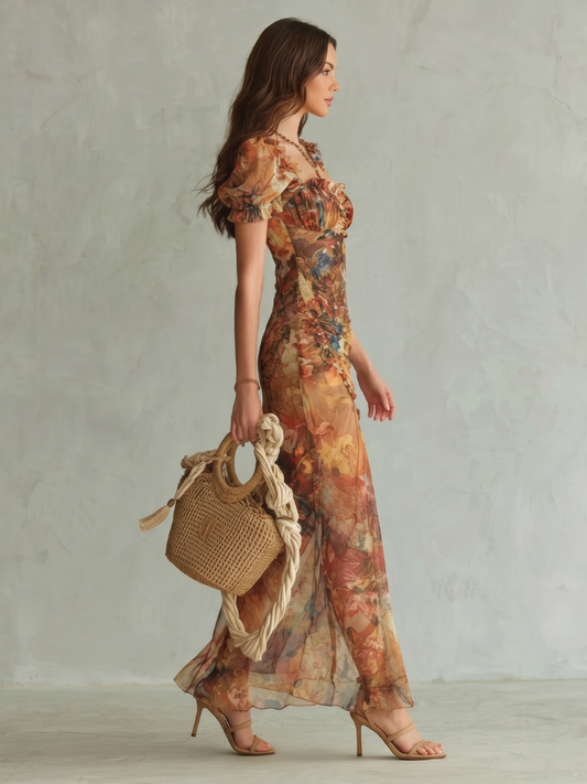 Abito Midi Emberlane con Spacco