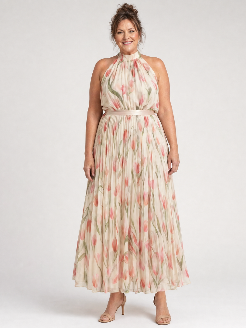 Abito Midi Wildbloom con Cintura