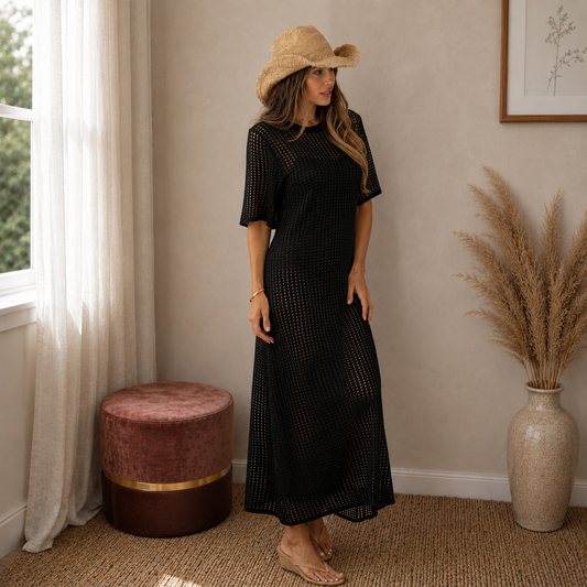Abito Midi Lacewind in Crochet