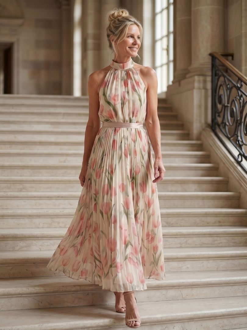 Abito Midi Wildbloom con Cintura