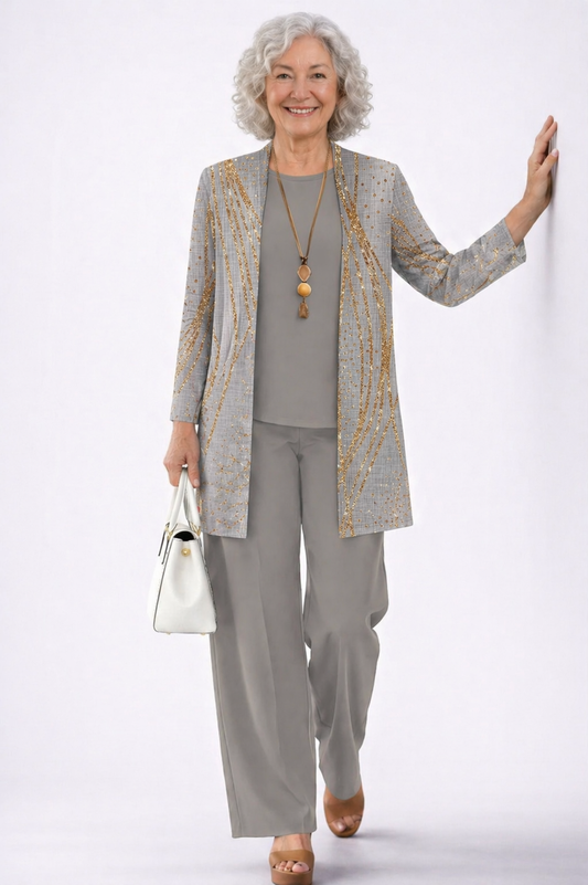 Completo 3 Pezzi — Marmo Blu e Oro II