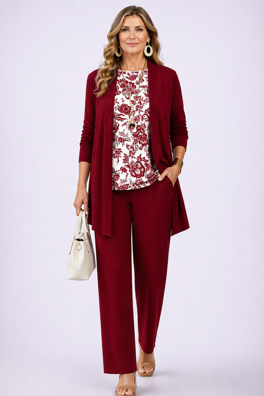 Completo 3 Pezzi — Bianco e Rosso